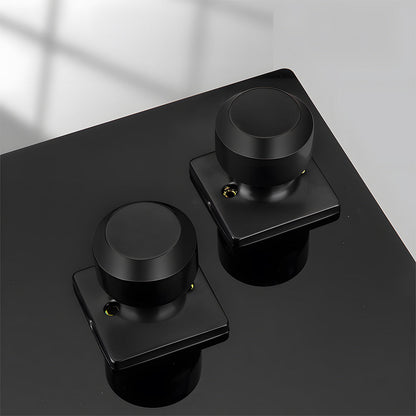 Matte Black Round Privacy Door Knob for Bedroom and Bathroom Doors