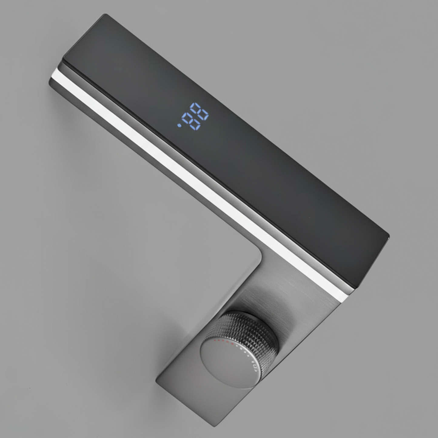 Lumira Digital Display Celsius Bathroom Basin Faucet with Intelligent LED, Single Hole Single Handle