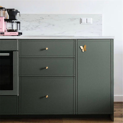 Butterfly Brass Cabinet Knobs for Drawers and Doors