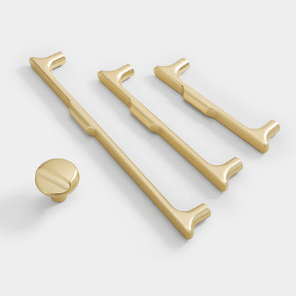 Modern T Bar Cabinet Pulls and Round Knobs