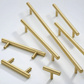 Brushed Gold Euro Style Cabinet Handles