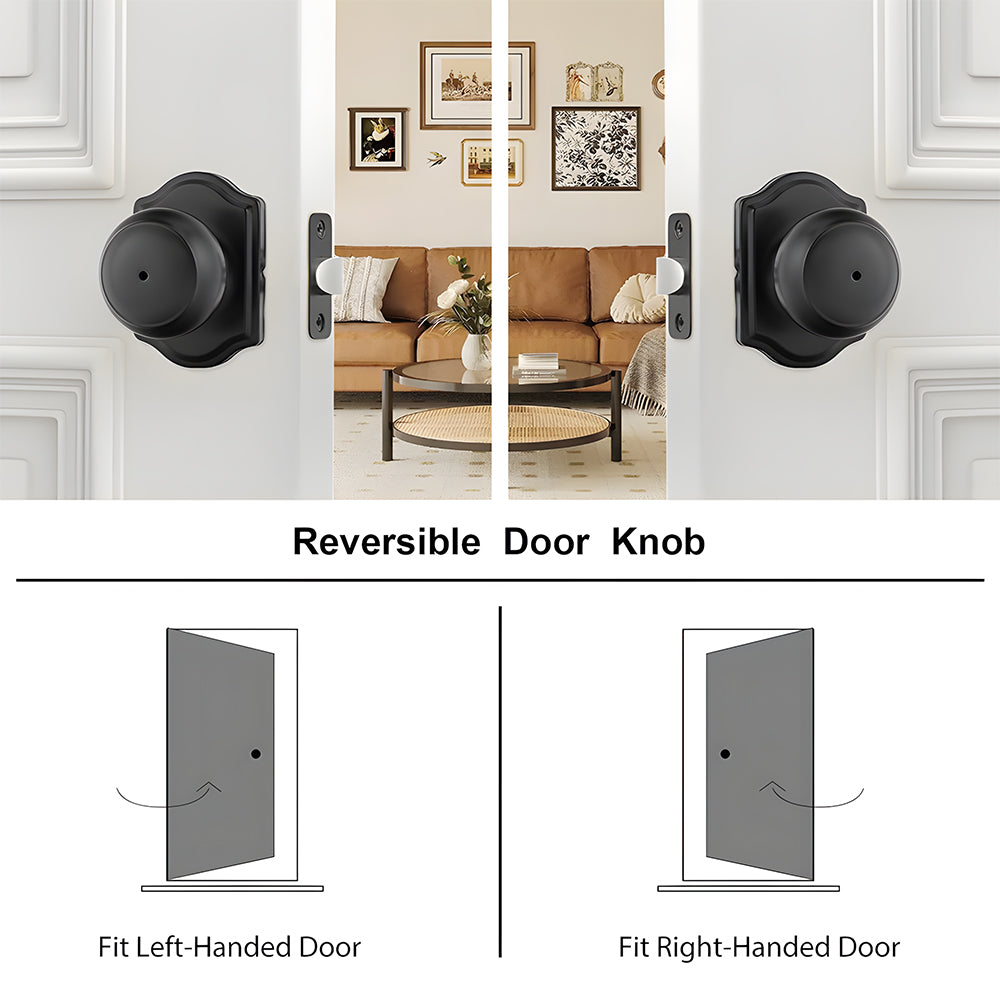 Stainless Steel Interior Door Knobs with Privacy and Passage Options