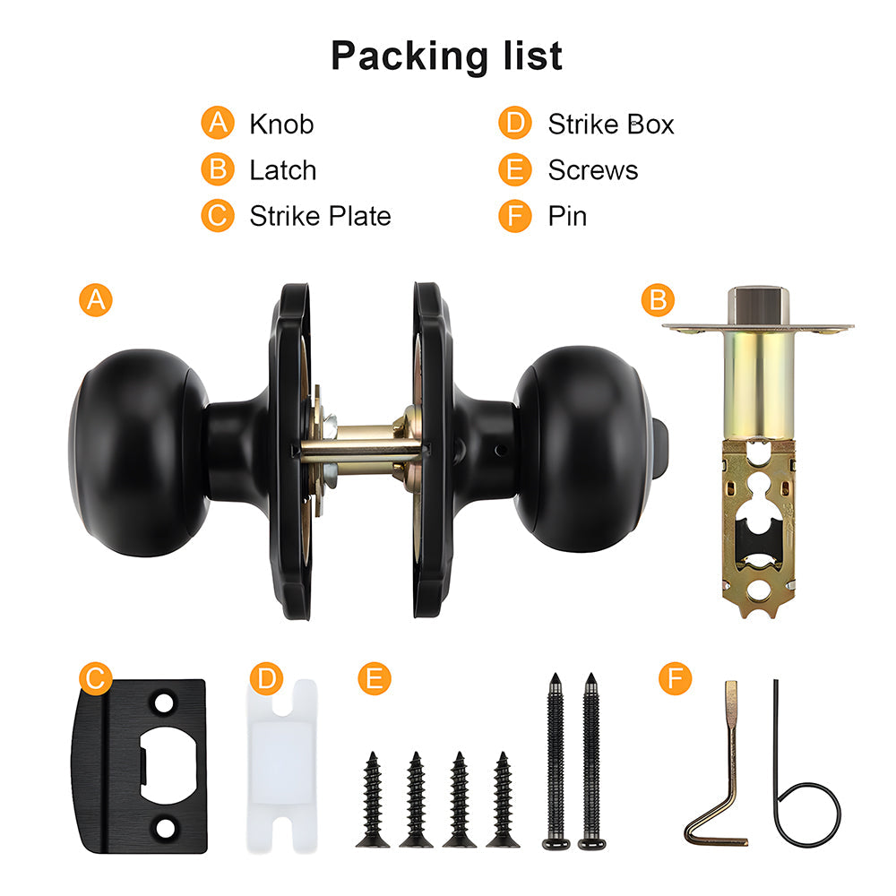 Stainless Steel Interior Door Knobs with Privacy and Passage Options