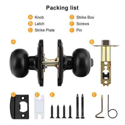 Stainless Steel Interior Door Knobs with Privacy and Passage Options