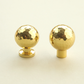 Hammered Gold Brass Cabinet Knobs, Single Hole