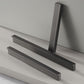 Grey Square Bar Cabinet Pulls, Solid Brass Drawer Handles