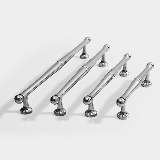 Chrome-Finish Brass Bar Cabinet Pulls and Drawer Handles