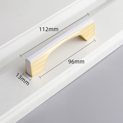 Two-Tone Flat Bar Cabinet Pulls with Flared Ends