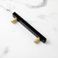 Marble-Look Square Cabinet Pulls and Single-Hole Handles