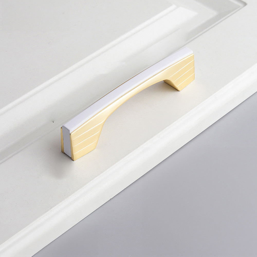 Two-Tone Flat Bar Cabinet Pulls with Flared Ends