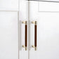 Two-Tone Ribbed Aluminum Alloy Cabinet and Drawer Pulls