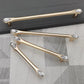Faceted Crystal Glass Cabinet Pulls and Knobs in Gold