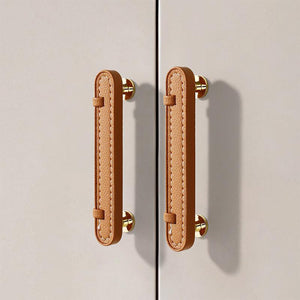 Stitched Leather Cabinet Pulls and Knobs