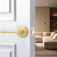 Round Privacy Door Lever Handles for Bedroom and Bathroom Doors