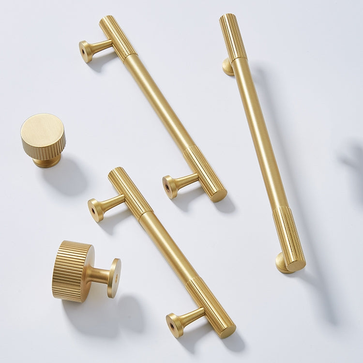 Fluted Metal Cabinet Pulls and Knobs for Kitchen Cabinets
