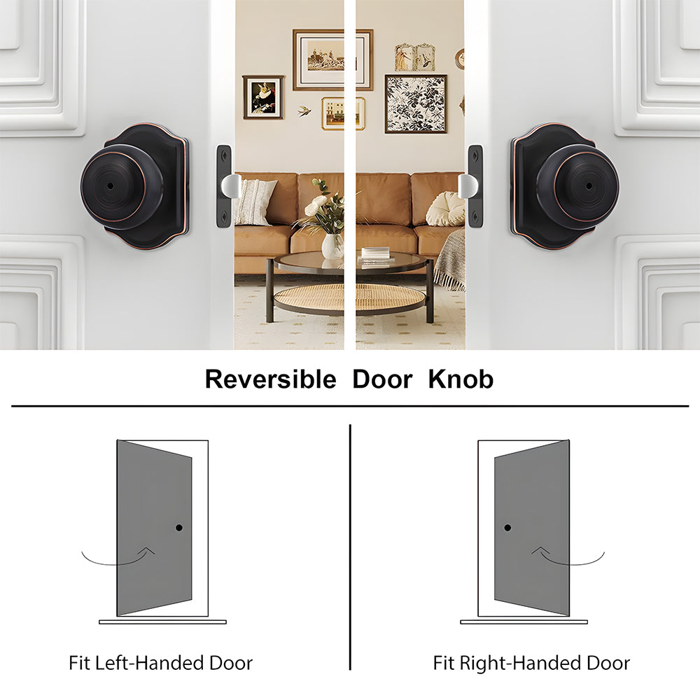 Stainless Steel Interior Door Knobs with Privacy and Passage Options
