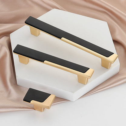 Modern Two-Tone Zinc Alloy Cabinet Pulls and T-Bar Knobs
