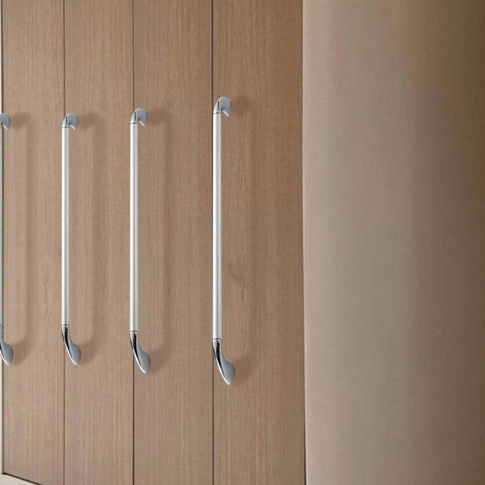 Round Bar Cabinet Pulls with Curved Tapered Feet