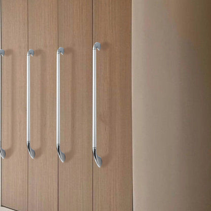 Round Bar Cabinet Pulls with Curved Tapered Feet