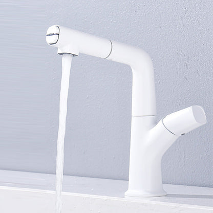 Height-adjustable Pull-out Single-hole Bathroom Faucet