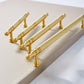 Brushed Brass Vintage Cabinet Pulls and Door Handles