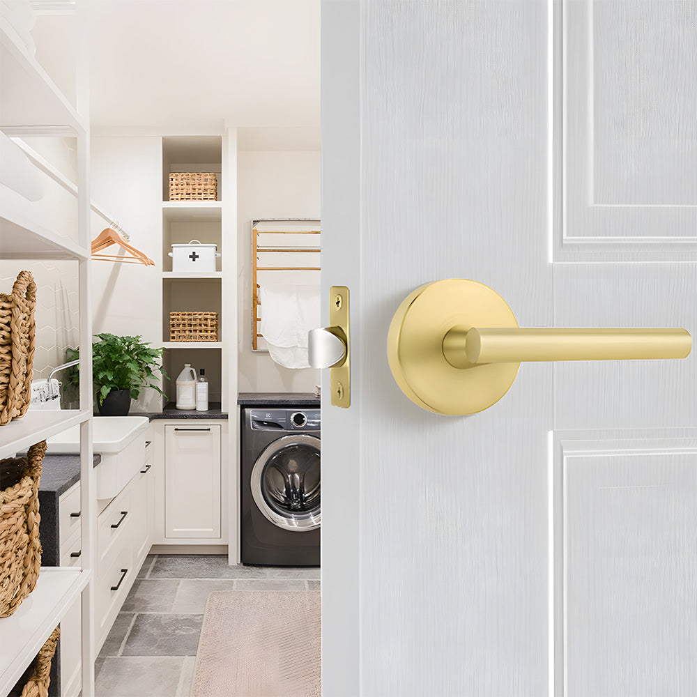 Gold and Black Interior Door Lever Handles for Bedroom and Hallway Doors
