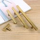 Square Brushed Gold Cabinet Pulls For Kitchen