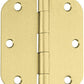 3.5 x 3.5'' Inch Satin Brass Door Hinges with 5/8'' Radius Corners