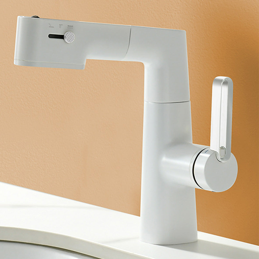 Belluno Modern Single-Handle Pull-Out Bathroom Sink Faucet with LED Temperature Display