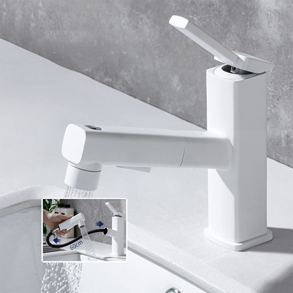 Tavik Modern Square Dual-Mode Pull-Out Bathroom Sink Faucet