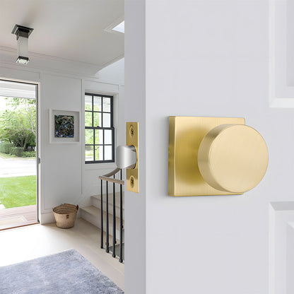 Passage Square Door Knobs for Closet, Hallway and Dining Room Doors