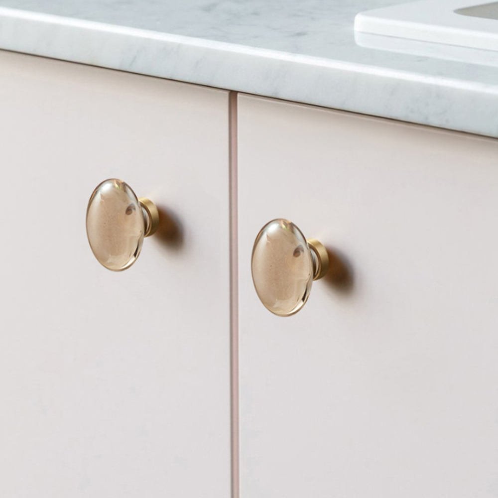 Champagne Bronze Crystal Cabinet Knobs