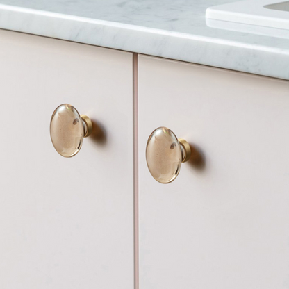 Champagne Bronze Crystal Cabinet Knobs
