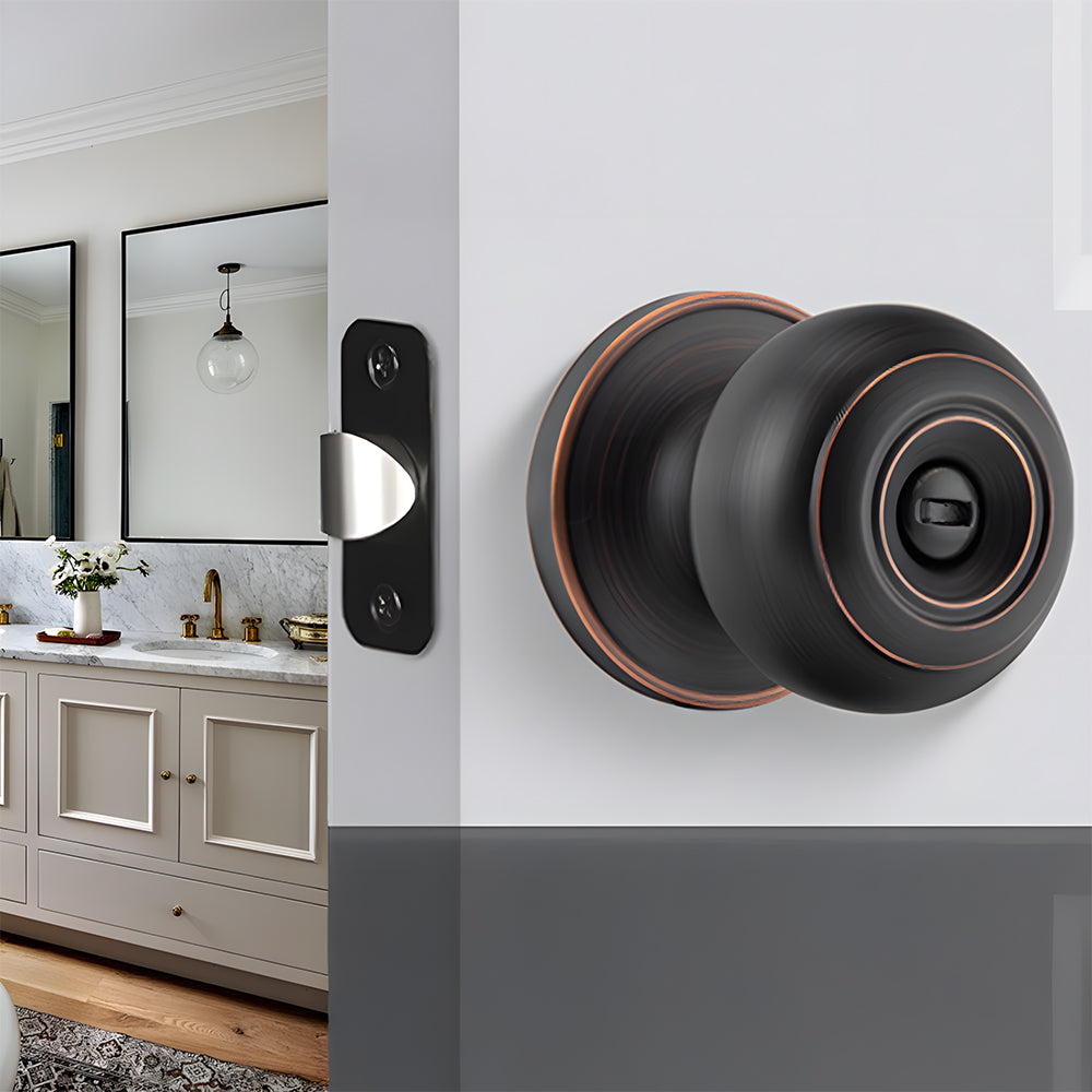 Round Interior Door Knobs with Dummy, Passage and Privacy Options