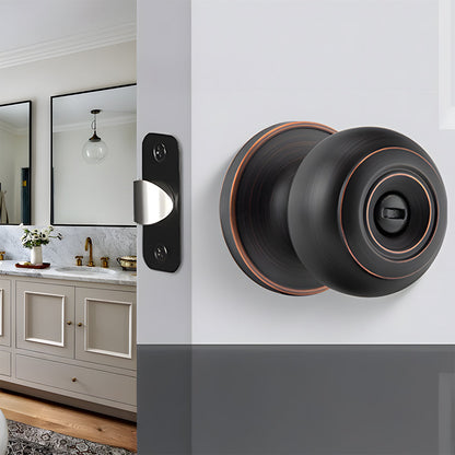Round Interior Door Knobs with Dummy, Passage and Privacy Options