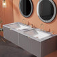 3 Hole Double Handle Brass Widespread Bathroom Faucet