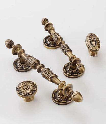 Antique Bronze Floral Cabinet Pulls and Knobs