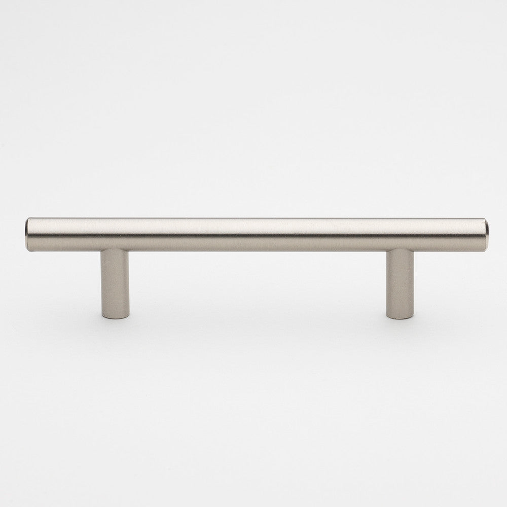 Brushed Nickel Round Bar Cabinet Pulls and Drawer Handles