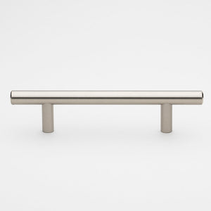 Brushed Nickel Round Bar Cabinet Pulls and Drawer Handles