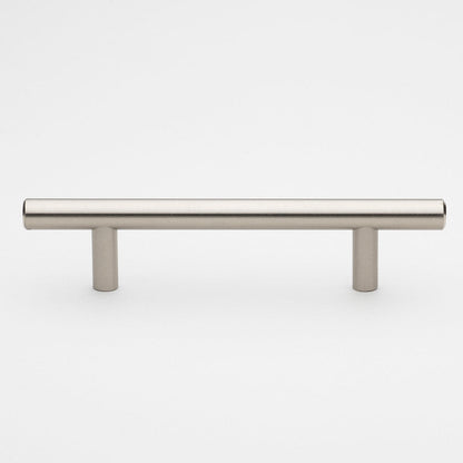 Brushed Nickel Round Bar Cabinet Pulls and Drawer Handles