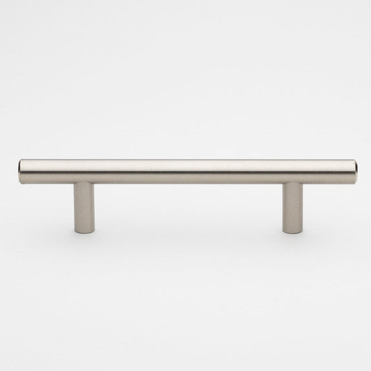 Brushed Nickel Round Bar Cabinet Pulls and Drawer Handles