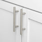 Brushed Nickel Round Bar Cabinet Pulls and Drawer Handles