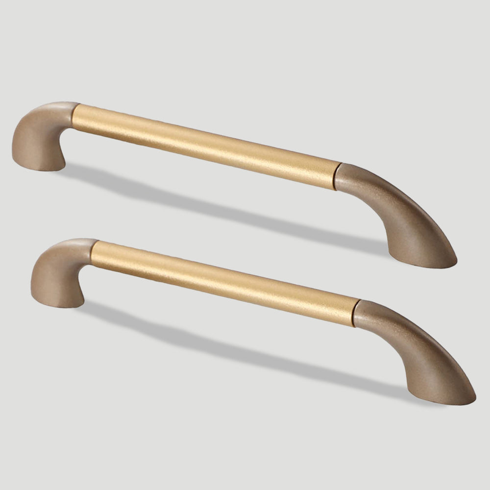 Round Bar Cabinet Pulls with Curved Tapered Feet