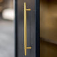 Tapered Solid Brass Cabinet Pulls and Knobs in Gold