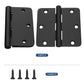 Matte Black 3.5 inch with 5/8 Radius Corners Hinges for Doors Interior