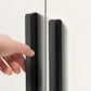 Black Square Bar Brass Cabinet Handles