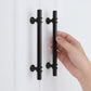 Vintage Matte Black Cabinet Handles and Drawer Pulls