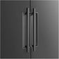 Art Deco Recessed Cabinet Pulls with Round Bar Handle