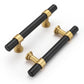 Black Gold T-Bar Cabinet Handles Kitchen Cabinet Hardware