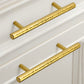 Hammered Round Brass Cabinet Pulls in Gold